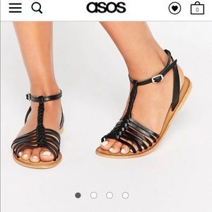Black ASOS sandals size 9